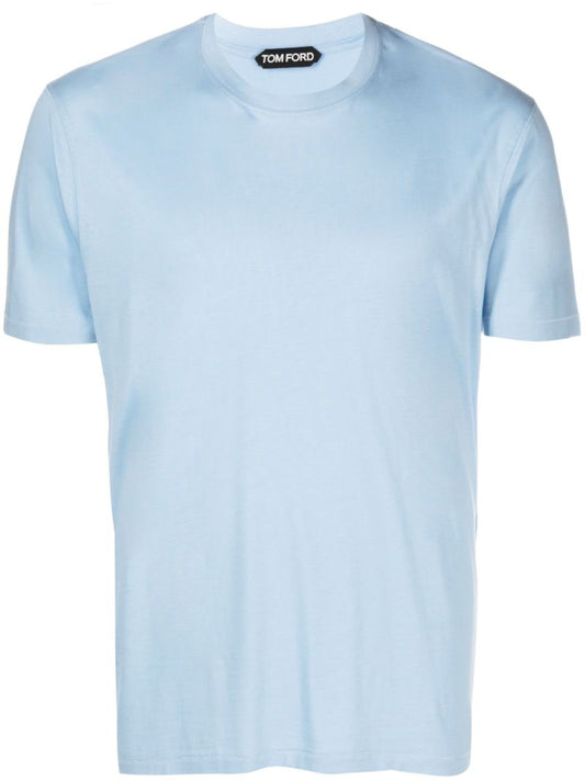 Blue Lyocell-blend T-shirt