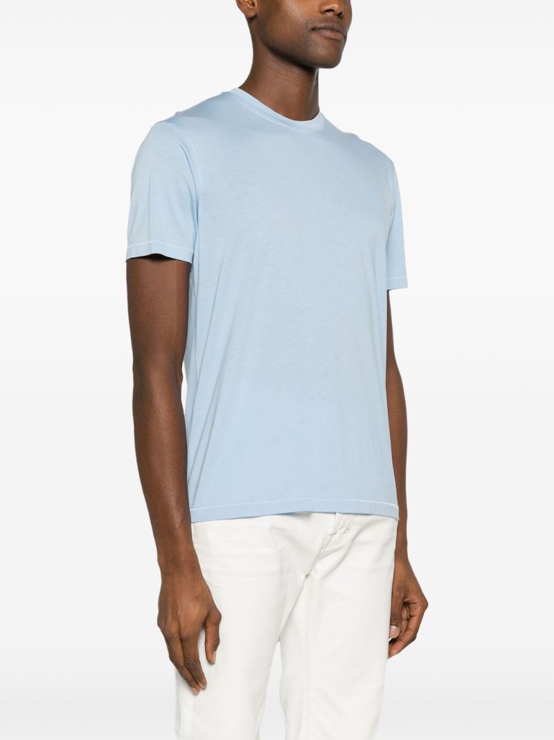 Blue Lyocell-blend T-shirt