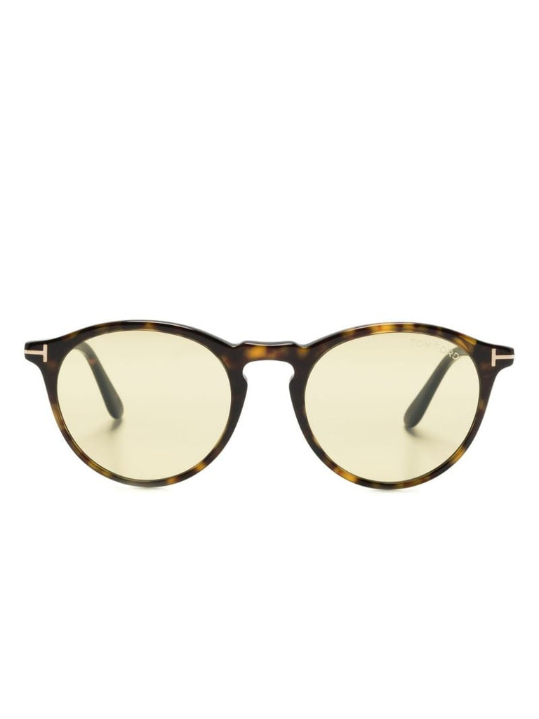 Brown Aurele Panto-frame Sunglasses