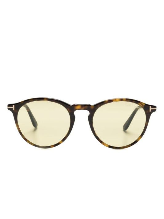 Brown Aurele Panto-frame Sunglasses