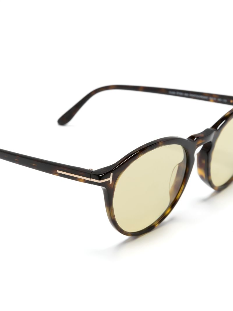 Brown Aurele Panto-frame Sunglasses