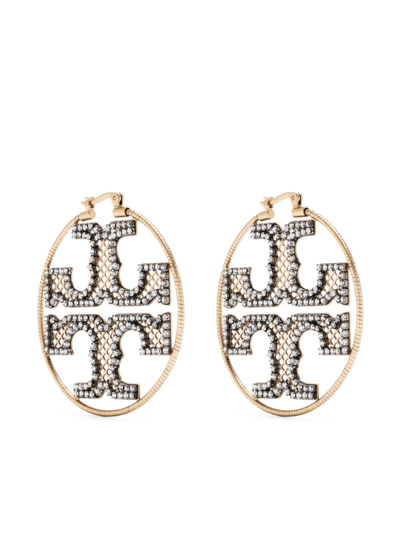 Gold-tone Miller Crystal Hoop Earrings