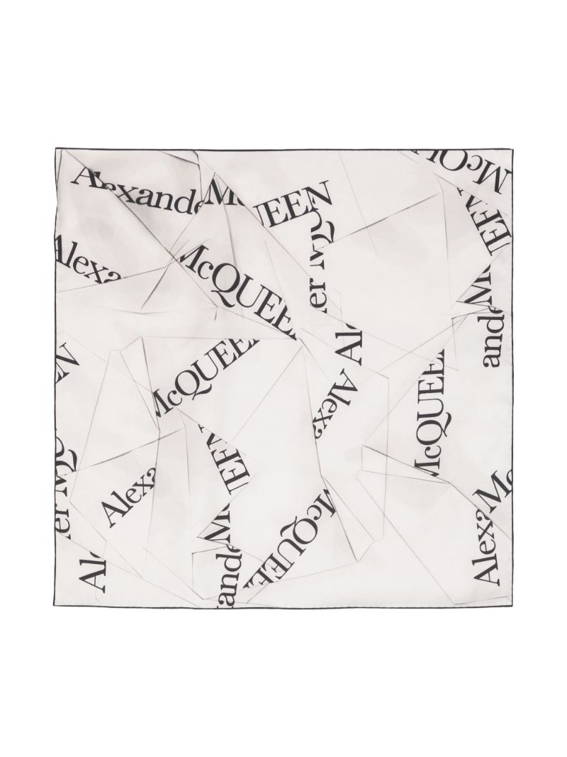 Neutral Origami Logo Silk Scarf