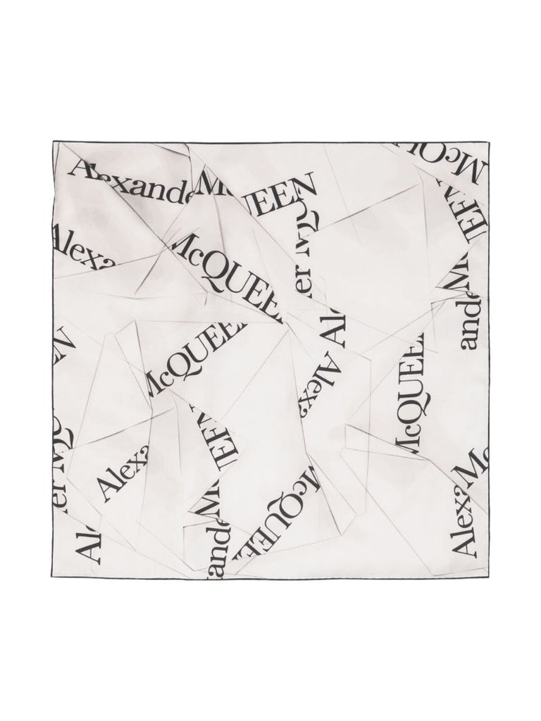 Neutral Origami Logo Silk Scarf