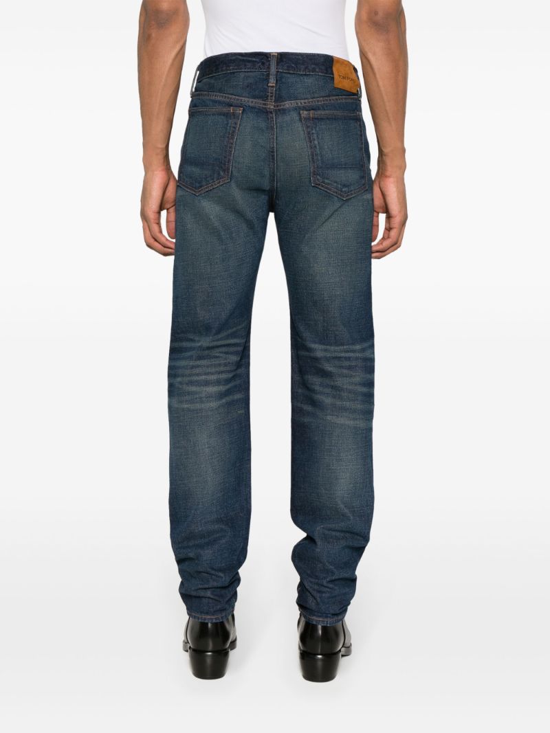 Blue Selvedge Straight-leg Jeans