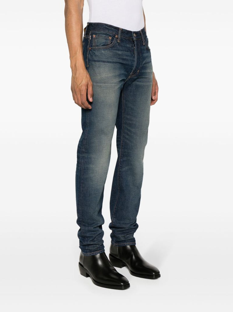 Blue Selvedge Straight-leg Jeans