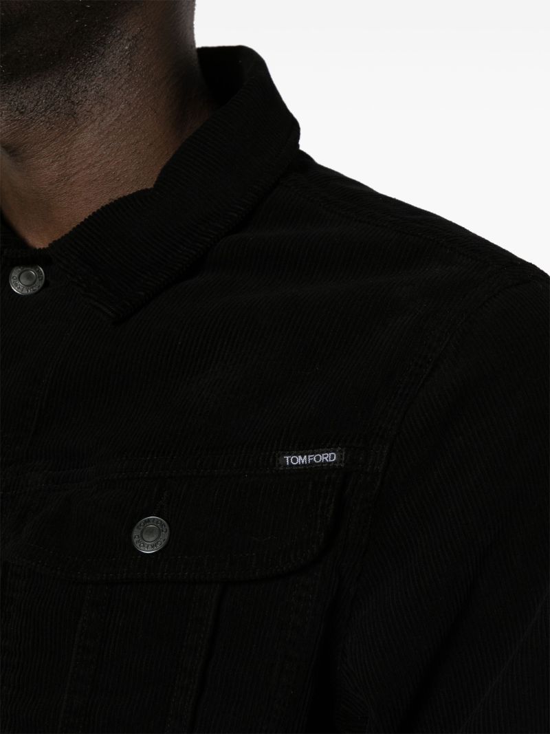 Black Corduroy Shirt Jacket