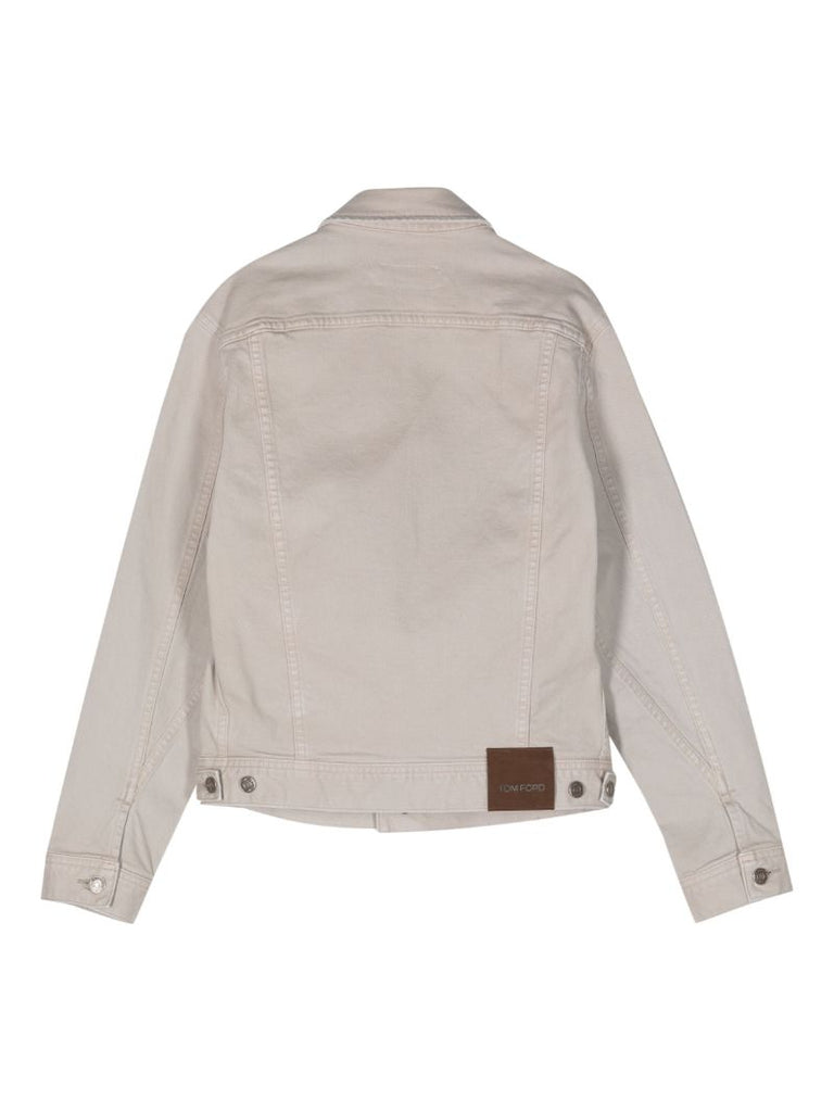 Neutral Long-sleeve Denim Jacket