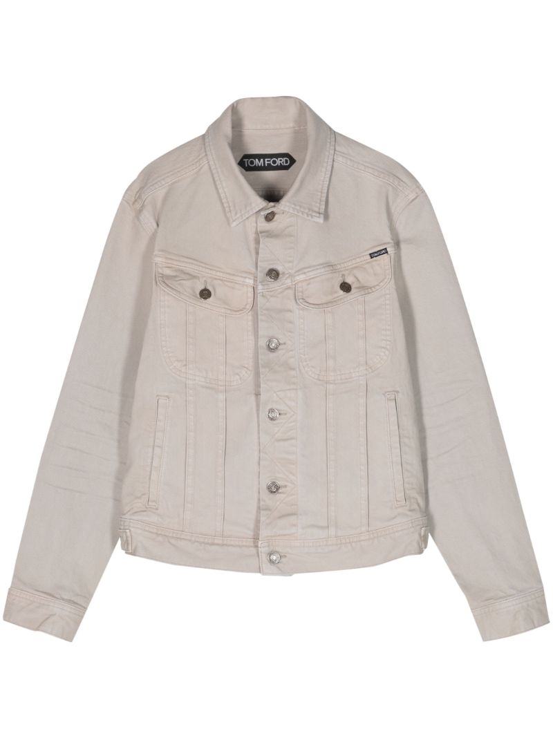 Neutral Long-sleeve Denim Jacket