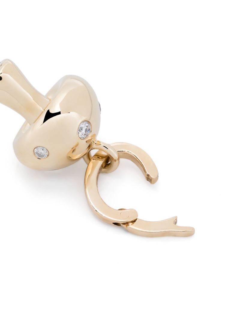 14k Yellow Gold Enchanted Mushroom Diamond Charm