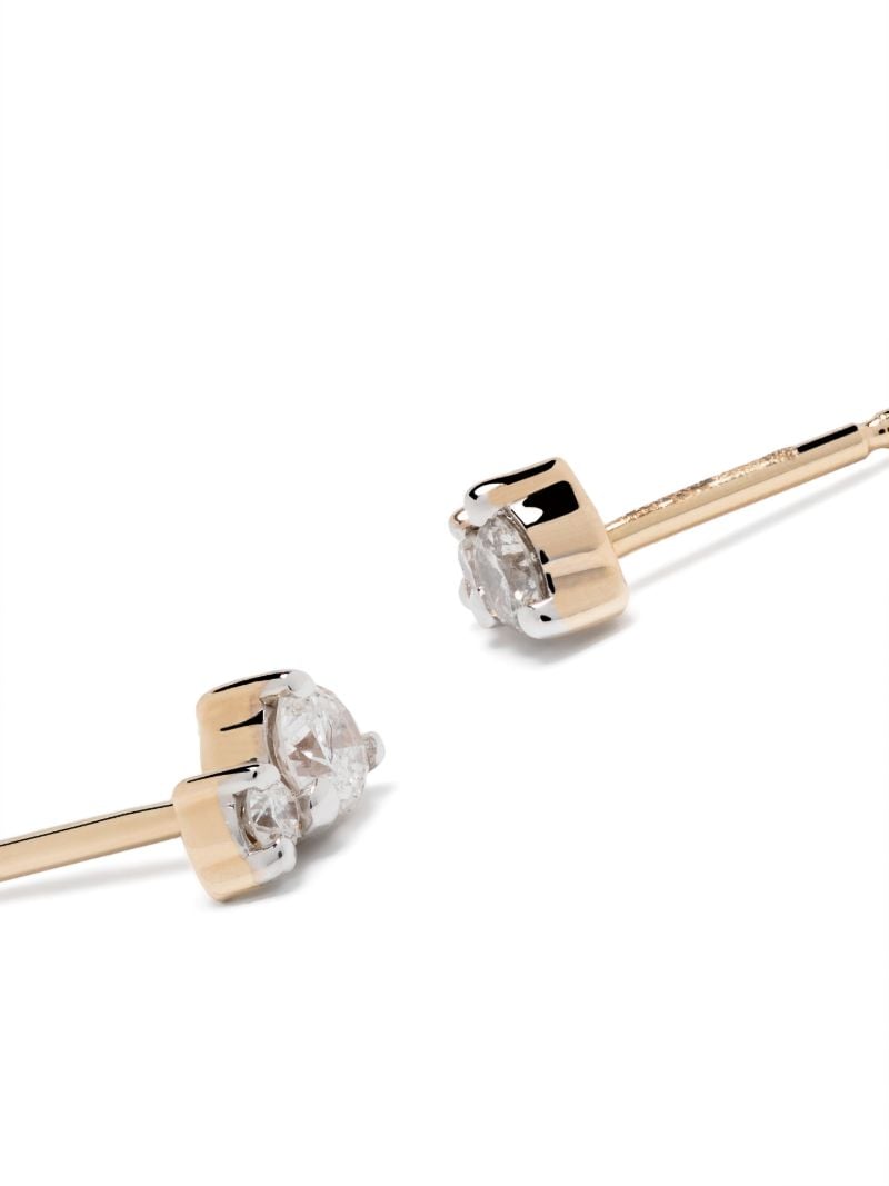 14k Yellow Gold Tiny Amigos Diamond Earrings