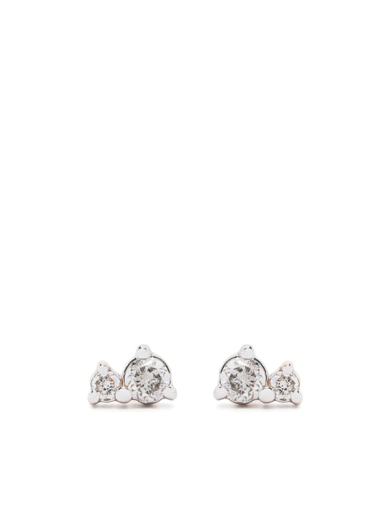 14k Yellow Gold Tiny Amigos Diamond Earrings