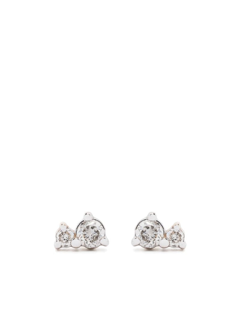 14k Yellow Gold Tiny Amigos Diamond Earrings