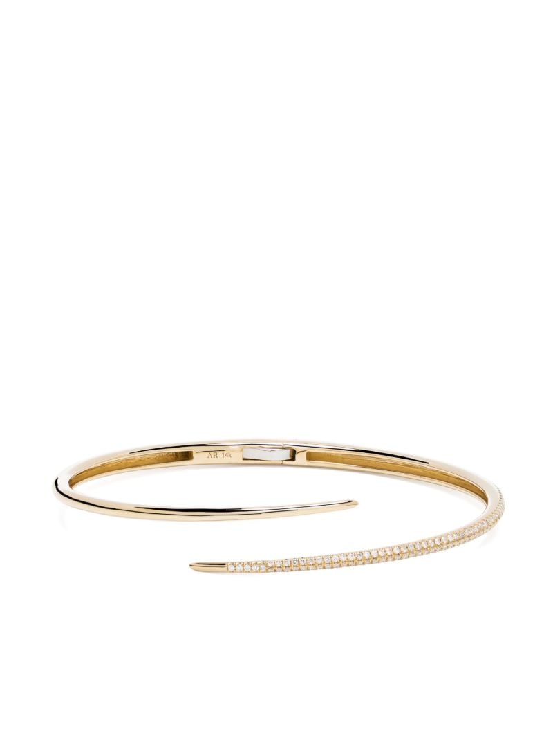 14k Yellow Gold Thorn Diamond Bracelet