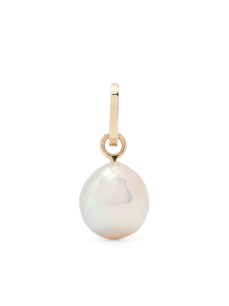 14k Yellow Gold Pearl Drop Pendant