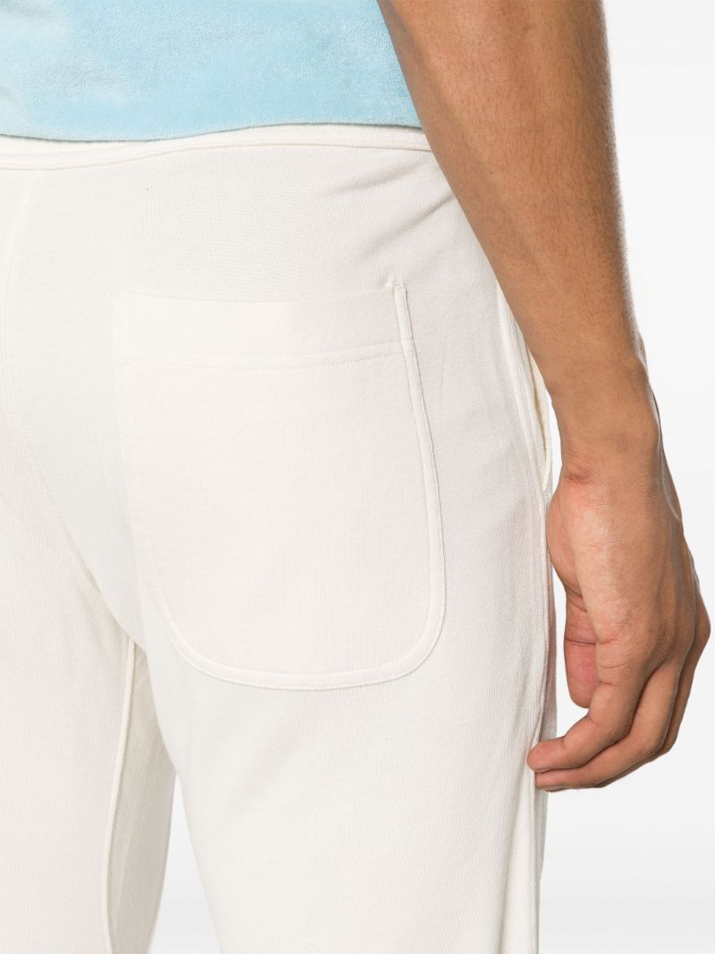 White Drawstring-waist Track Pants