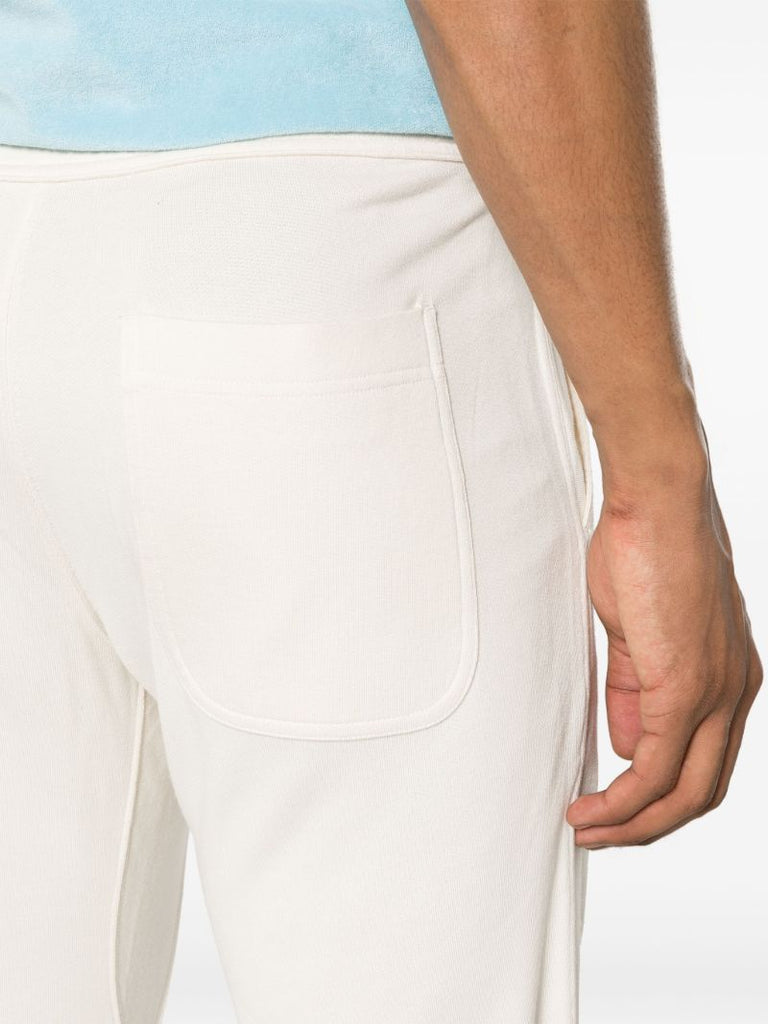 White Drawstring-waist Track Pants