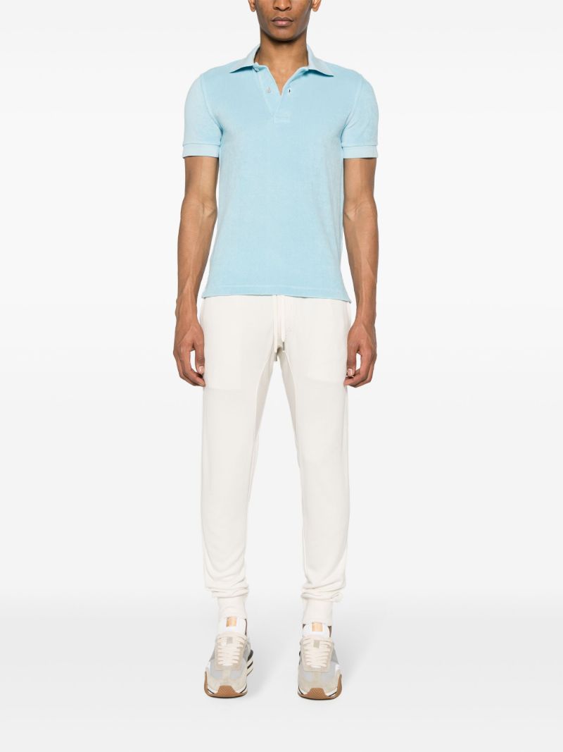 White Drawstring-waist Track Pants