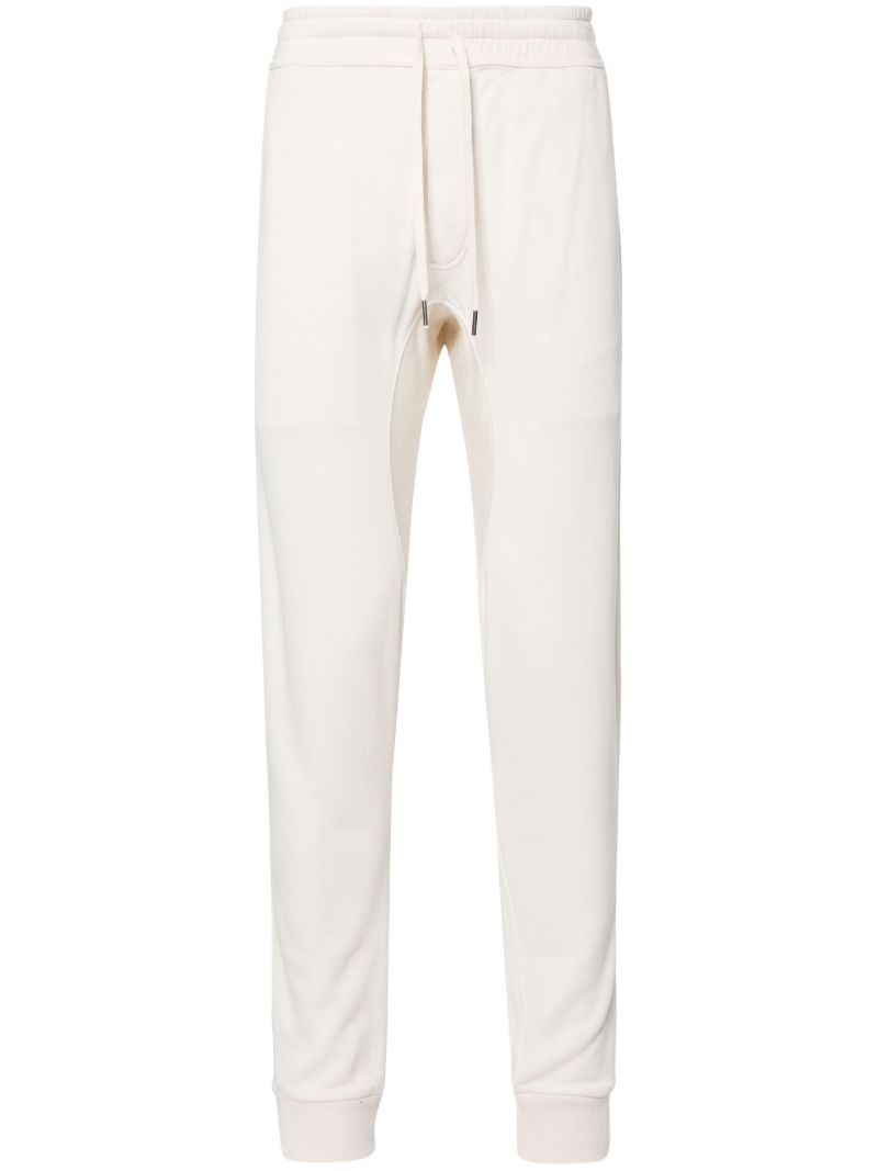 White Drawstring-waist Track Pants