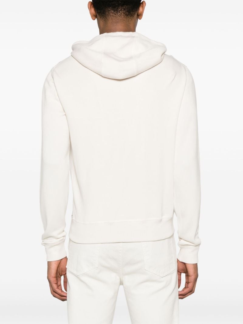 White Modal-blend Hoodie