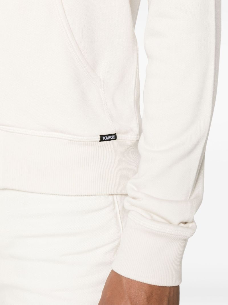 White Modal-blend Hoodie