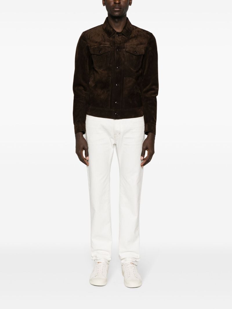 Brown Suede Western Shirt Jacket