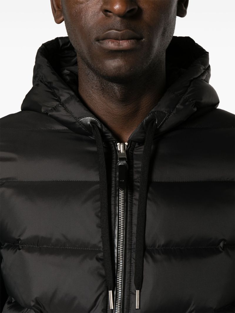 Black Quilted-panel Cardigan