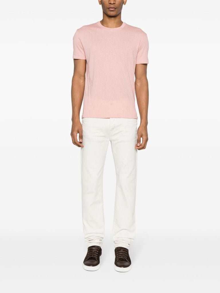 White Whiskering-effect Jeans