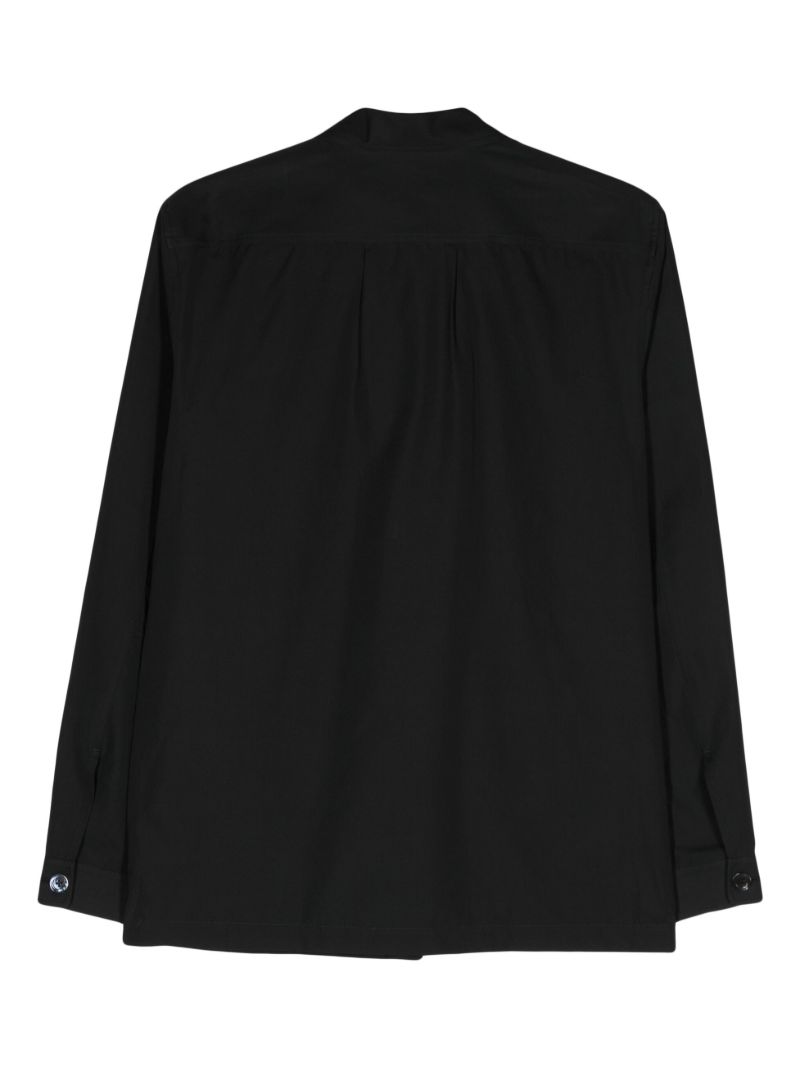 Black Button-up Poplin Shirt