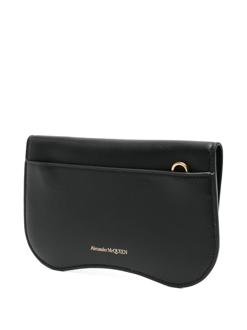 Black Mini the Seal Leather Clutch Bag