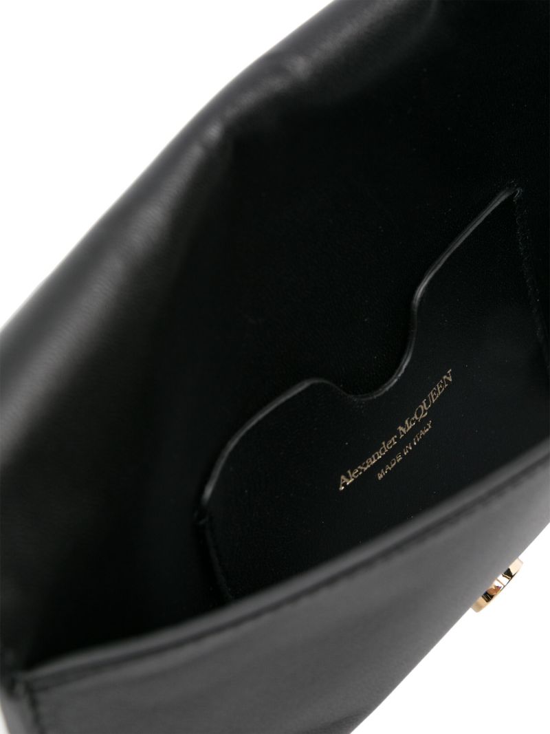 Black Mini the Seal Leather Clutch Bag