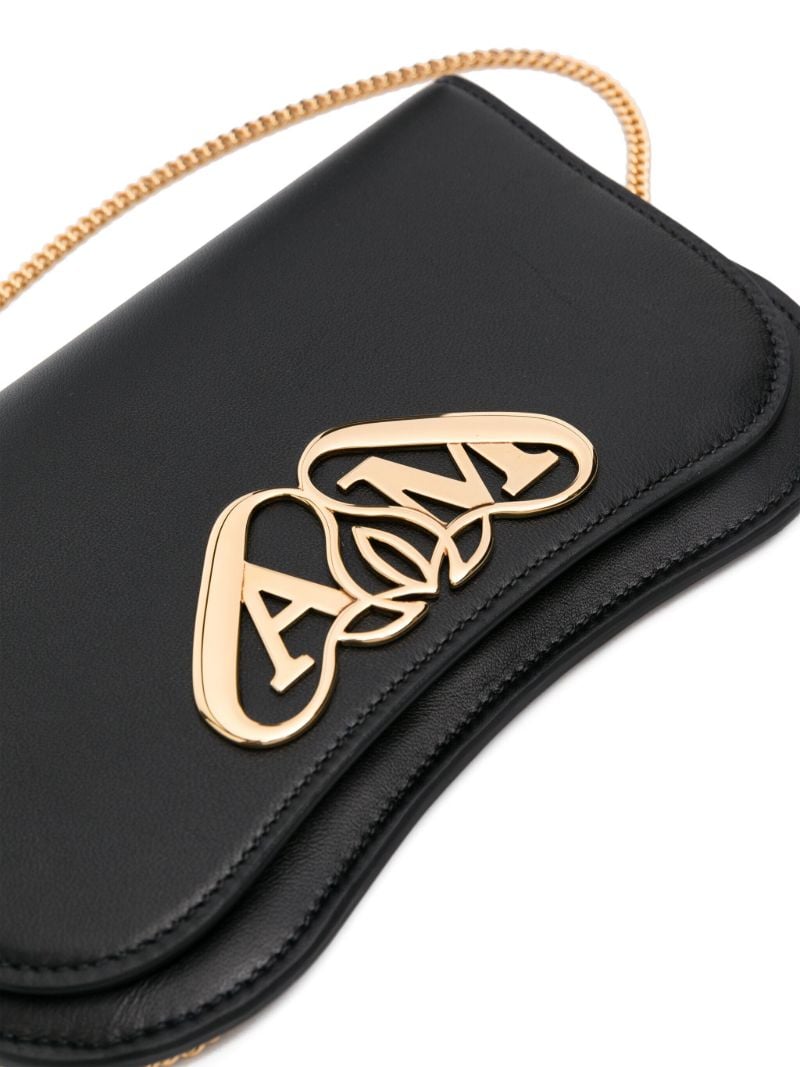 Black Mini the Seal Leather Clutch Bag