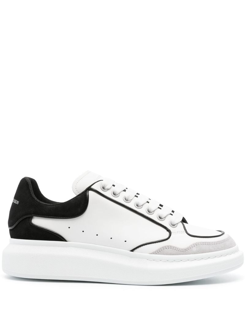 White Larry Panelled Leather Sneakers