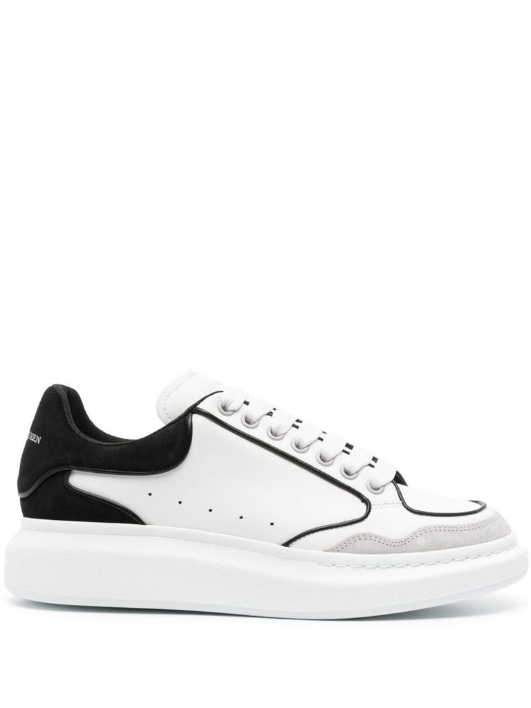 White Larry Panelled Leather Sneakers