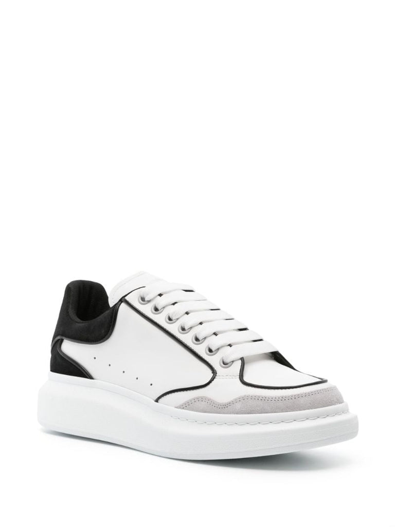 White Larry Panelled Leather Sneakers