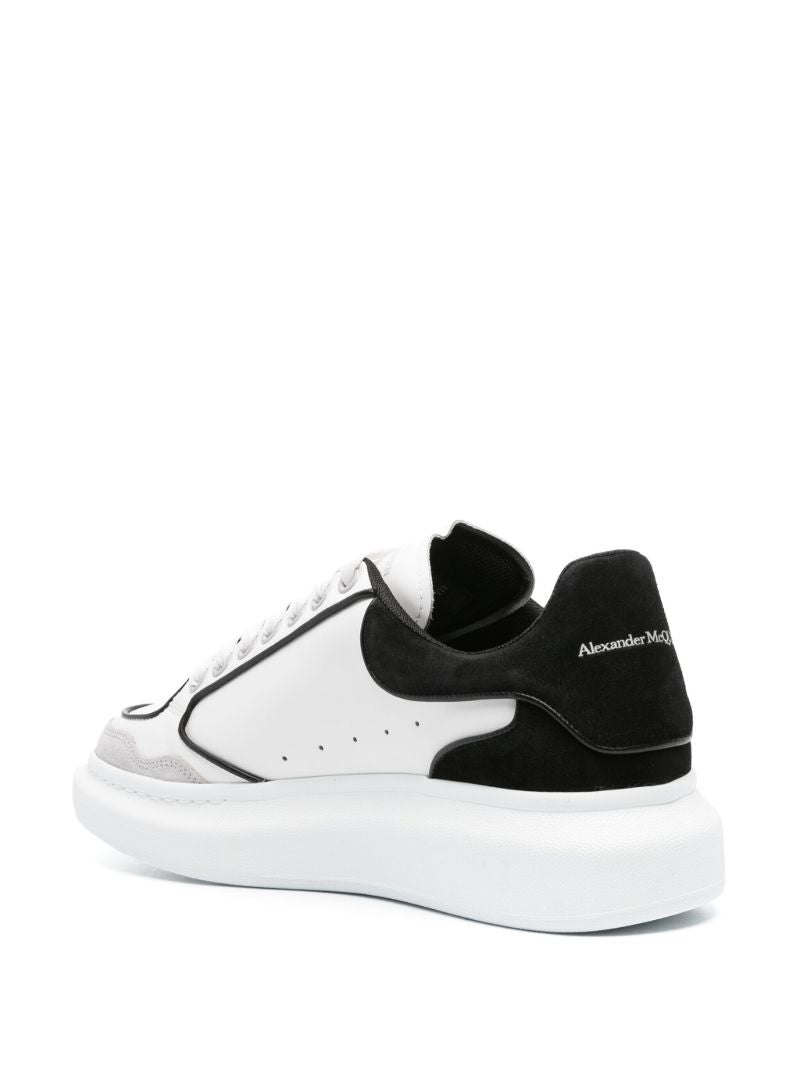 White Larry Panelled Leather Sneakers