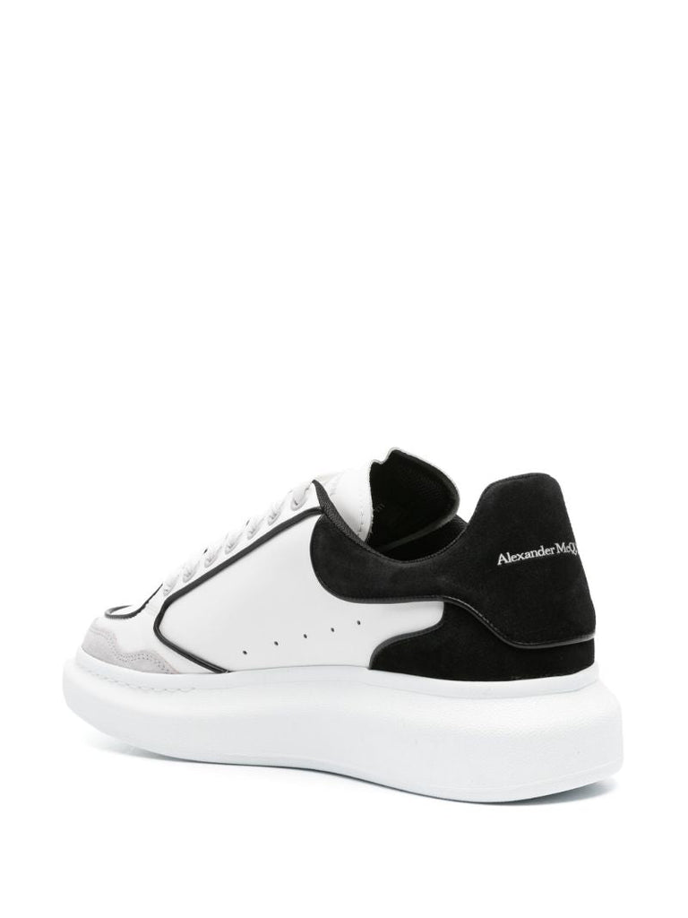White Larry Panelled Leather Sneakers