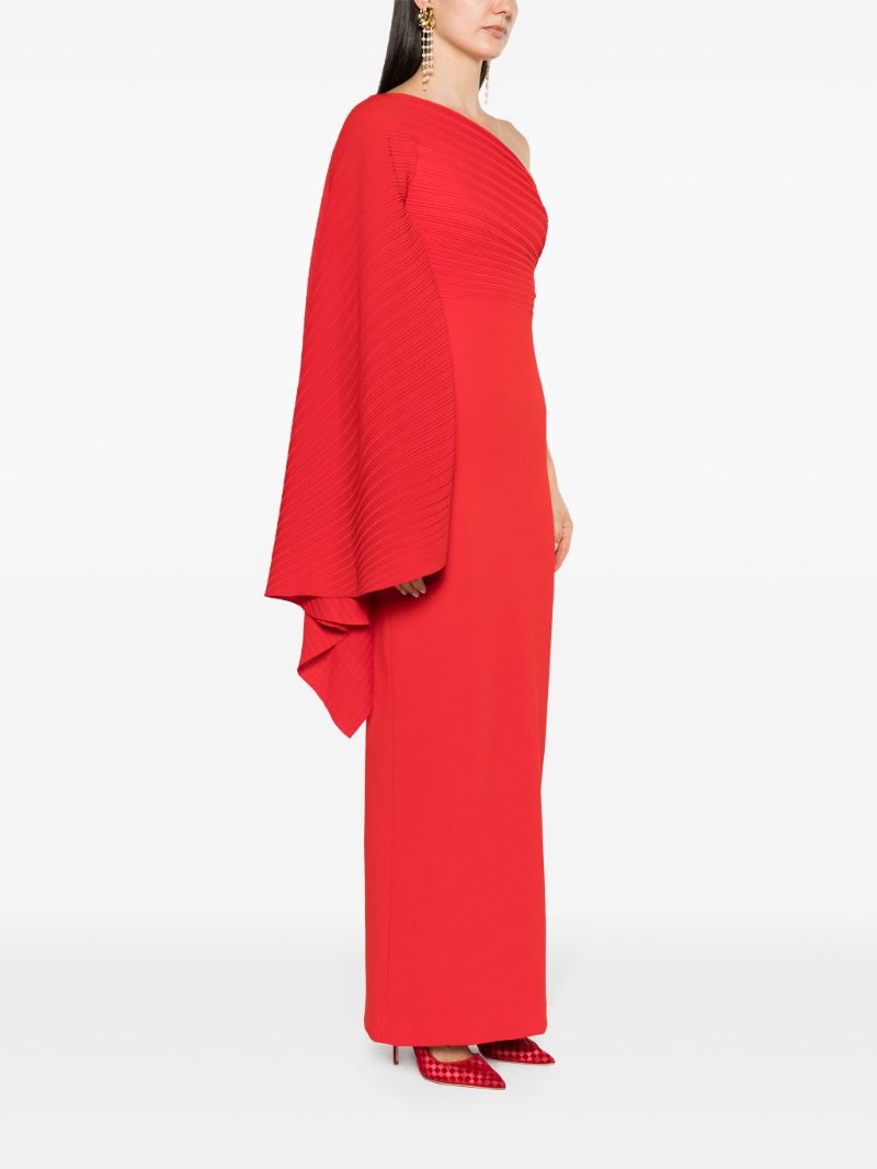 Red Lilia One-shoulder Gown