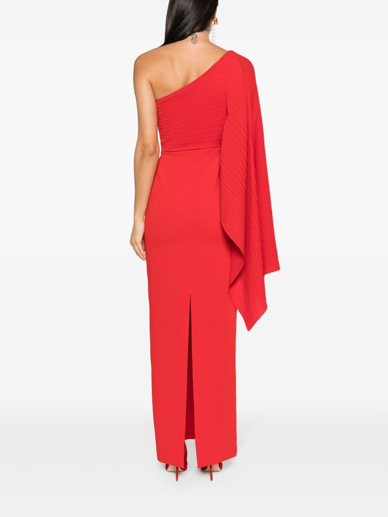 Red Lilia One-shoulder Gown