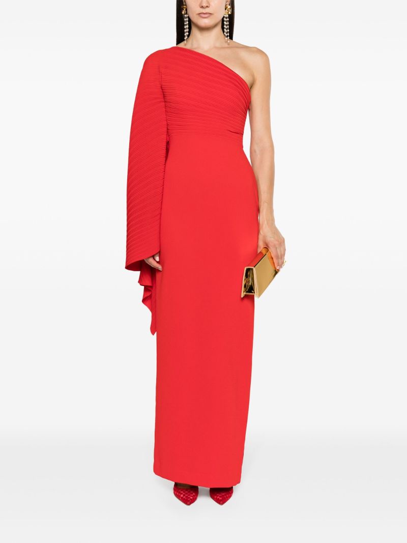 Red Lilia One-shoulder Gown