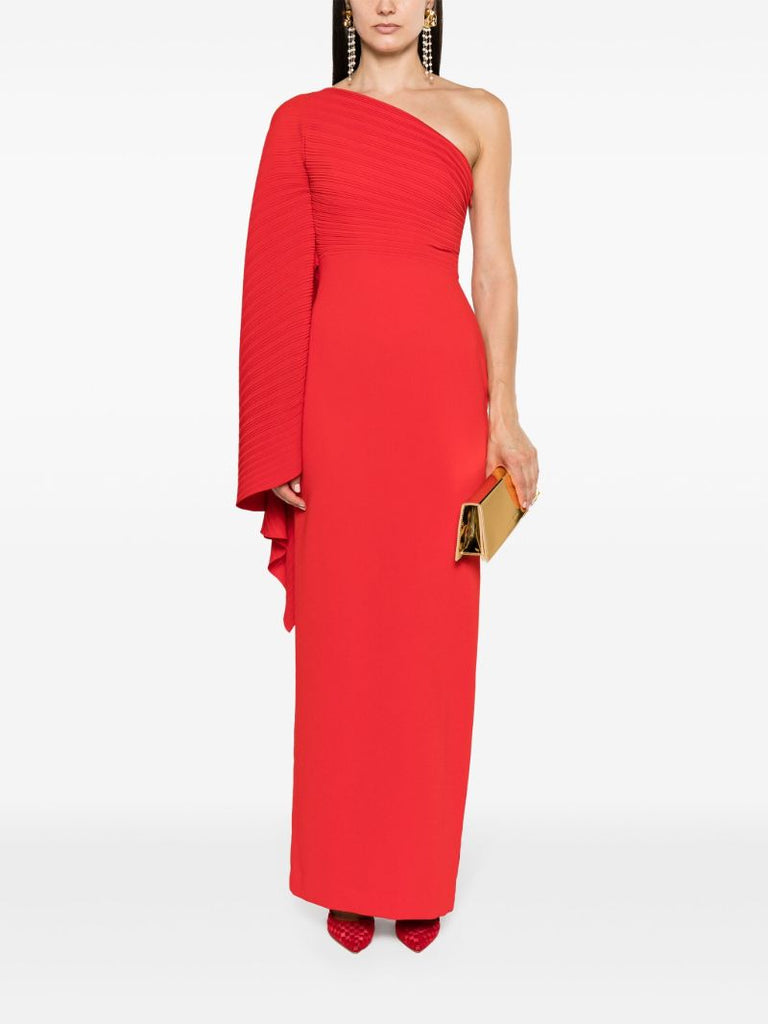 Red Lilia One-shoulder Gown