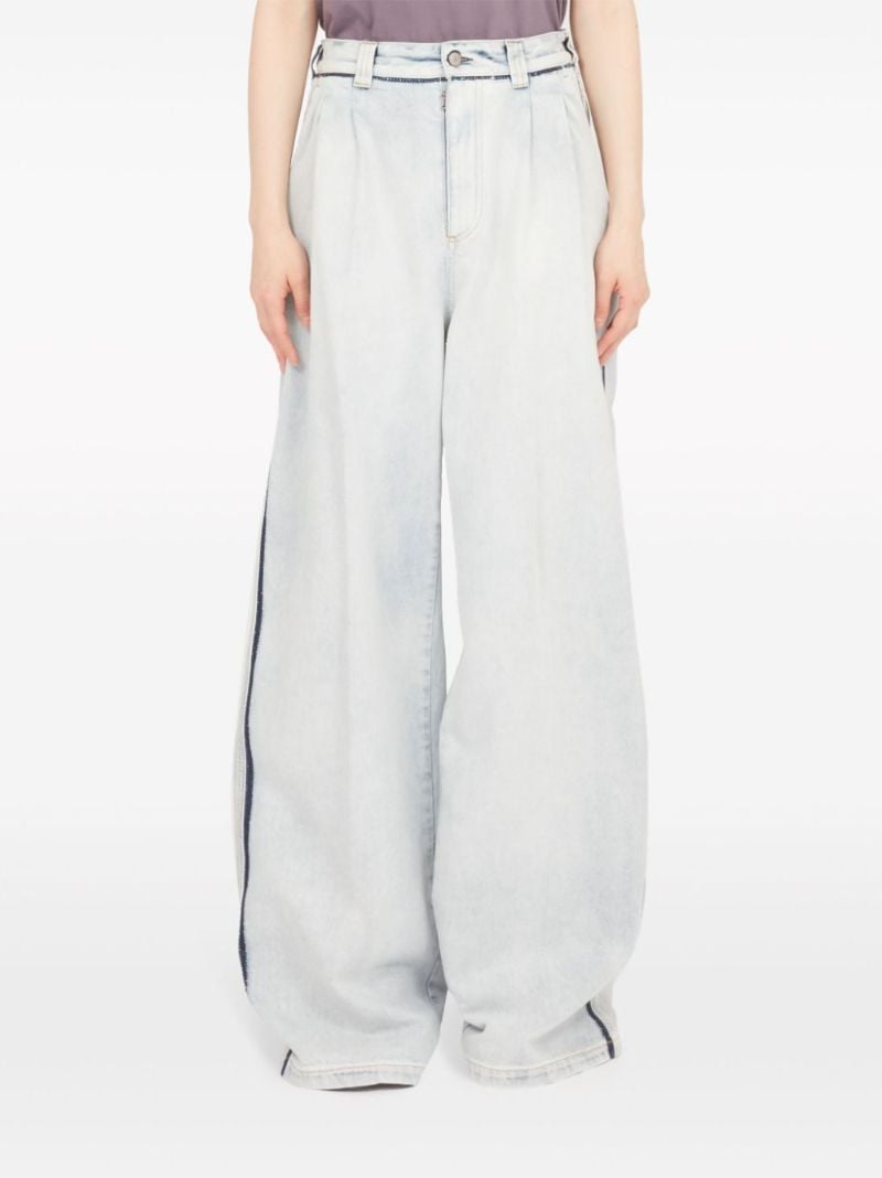 Blue Memory Wide-leg Jeans