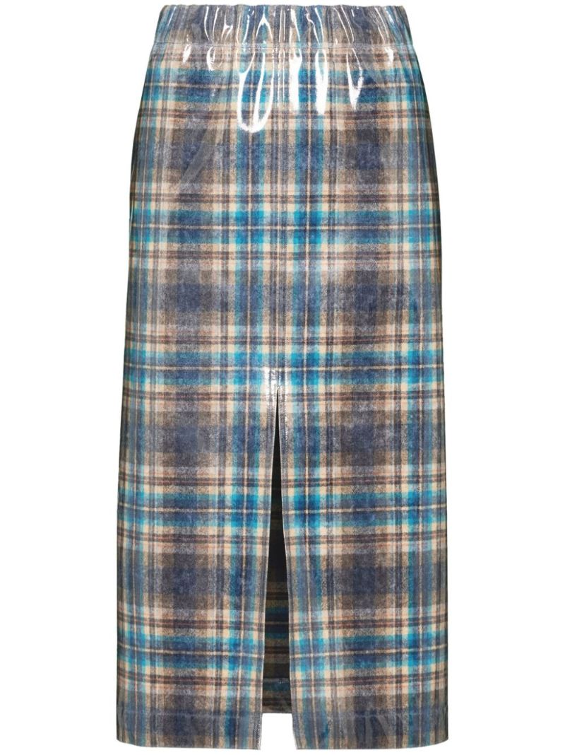 Blue X Pendleton Checked Wool Skirt