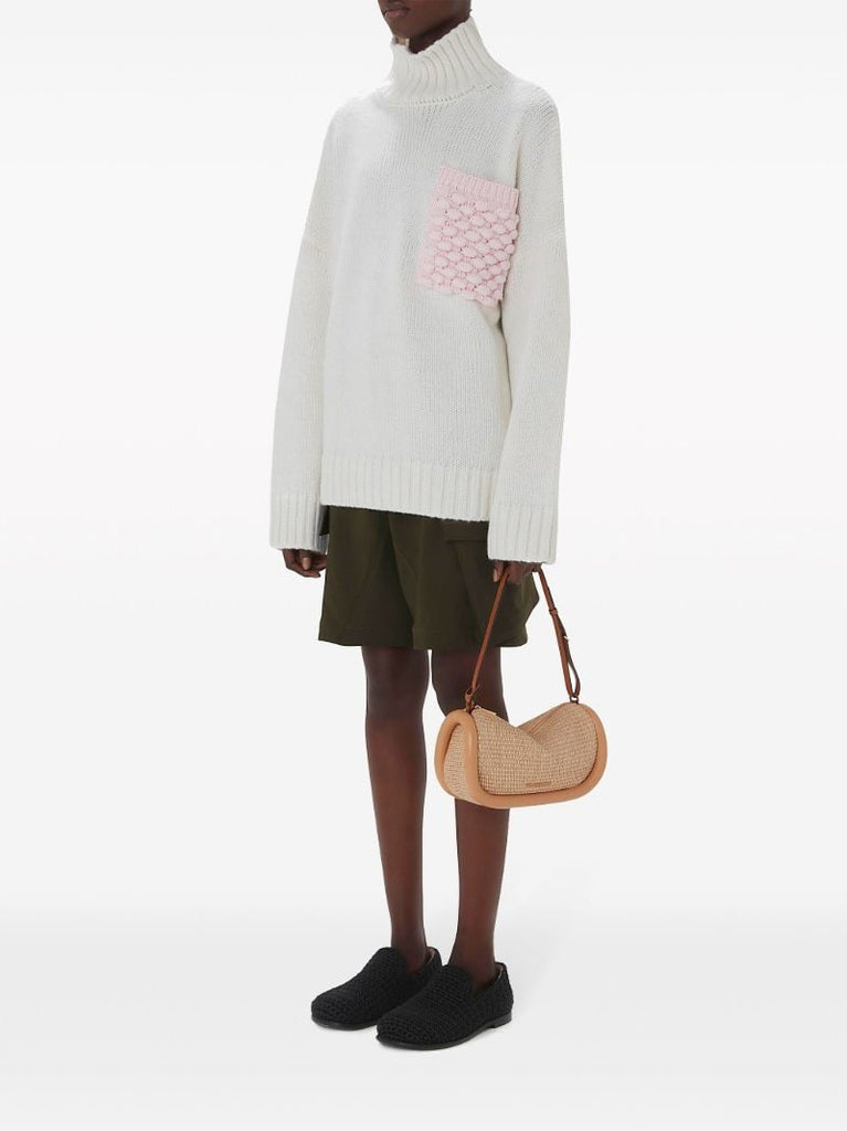 Neutral Bumper 15 Raffia Shoulder Bag