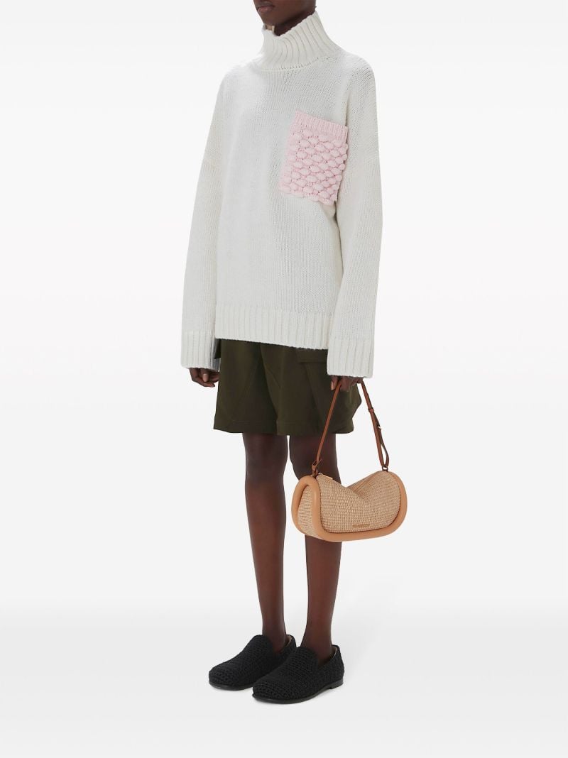 Neutral Bumper 15 Raffia Shoulder Bag
