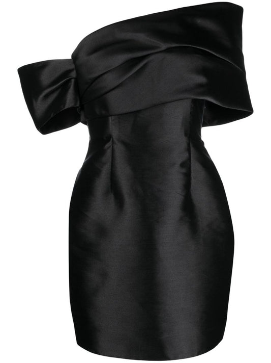 Black Edda Off-the-shoulder Mini Dress