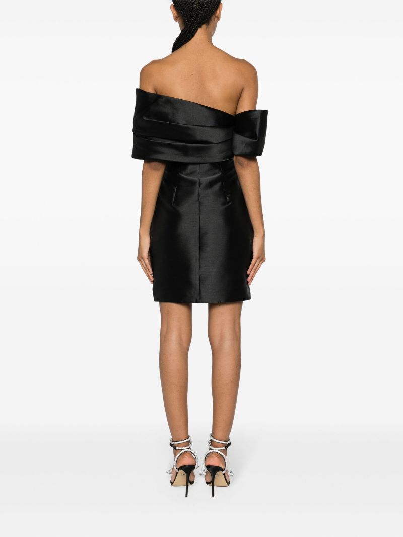 Black Edda Off-the-shoulder Mini Dress