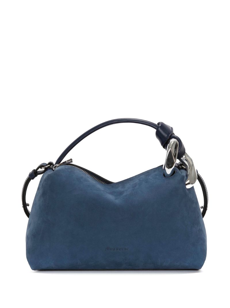 Blue Corner Suede Tote Bag