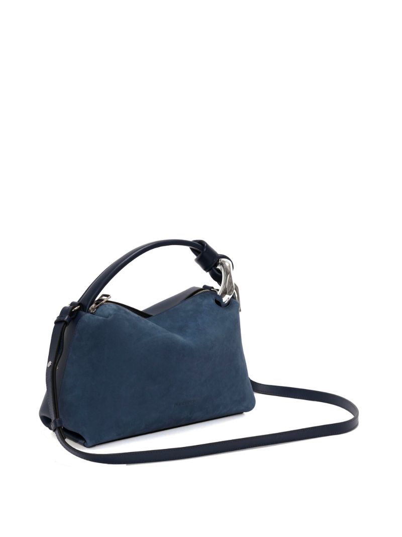 Blue Corner Suede Tote Bag