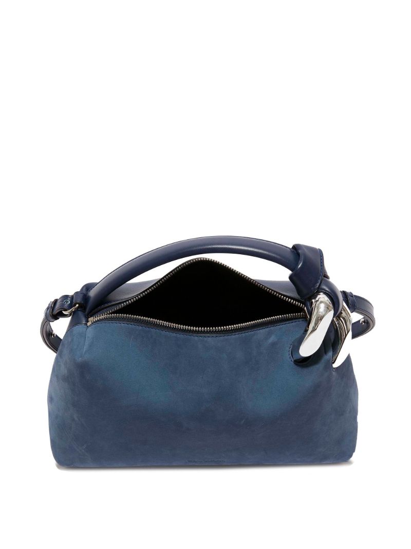 Blue Corner Suede Tote Bag